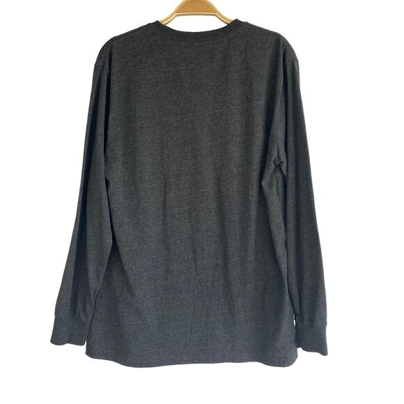 Star Wars Long Sleeve T-Shirt Men L The Mandalorian Dark Gray Grunge Collectible - Picture 2 of 4